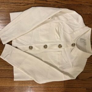 White Button-Up sweater Jacket